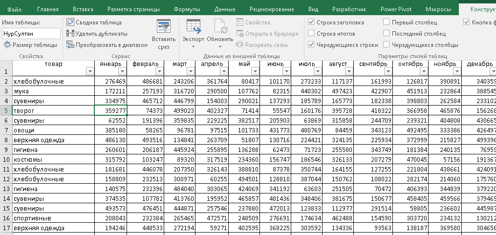 консолидация данных в Excel. Рисунок 13